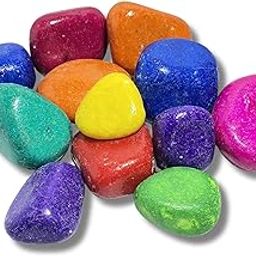 Foodie Puppies Multi-Color Decorative (Multicolor Large Stone, 2Kg) for Garden/Lawn/Aquarium Decoration Glossy Stones for Home Decorative, Vase Fillers, Aquarium Fish Tank, Garden-4