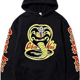 Men's Cobra Kai Hoodies Casual Autumn Big Pockets Oversized Sweatshirts Harajuku Hip-Hop Long Sleeve Hooded Sweatshirt-image-89