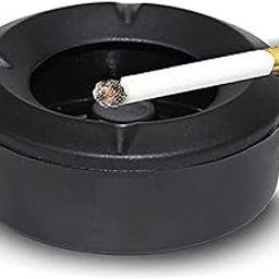 Tekzie Ashtray with Lid Ashtray Holder for Cigarette Smoking for Car, Home, Office and Bar (1Pc, Black)-image-79