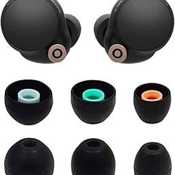 ALXCD Eartips Compatible with Sony WF-1000XM4 WF-1000XM5 Earbuds - S/M/L 3 Pairs Soft Silicone Ear Tips, Black-image-20