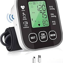 BP Monitor Fully Automatic Blood Pressure Machine to Check Digital Accurate Level for Home Monitoring Device with Talking Function,Large Display + Cuff Kit (Dark Grey)-image-16