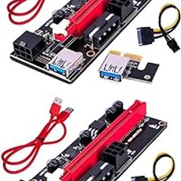 BNF® PCI-E VER 009S 1x to 16x Graphic Extension USB 3.0 Adapter Red 2X|Computers/Tablets & Networking | Computer Cables & Connectors | Other Computer Cables|2 X -E 16X Riser Board-picture-13