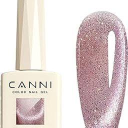 CANNI HEMA FREE Cat Eye Gel Nail Polish - Pink Planet Cat Eye Series Nail Gel Polish Soak Off LED Nail Art Starter Manicure Salon DIY at Home (CE-8014, 9ml)-image-76
