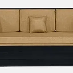 Royal Interiors 3 Seater Metal Sofa Cum Bed with Hydraulic Storage | King Size Sofa Cuma Bed | 3 Seater Sofa Set, Metal Sofa Set for Living Room (Camel, King Size (76" x 72"))-image-24