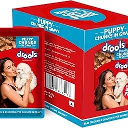 Drools Puppy Wet Dog Food, Real Chicken and Chicken Liver Chunks in Gravy,10 Pouches + 2 Pouches Free (12 x 60g)-21