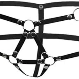 heavenglow Men's Jockstrap Underwear | T-Back G-String Thong Briefs | Low Rise Rivet Design Lingerie | Polyester Stretch Fabric for Lingerie Night & Self Pleasure | 10 Pack Black-picture-41