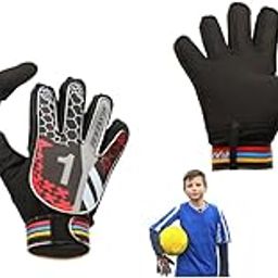 PROBEROS® Football Goalkeeper Gloves for Kids with Adjustable Wrist Band Fashion Cushioning Anti-Slip Strong Grip Design for Soccer Game Training Size S 2PCS-picture-16