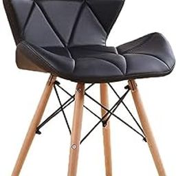 My Art Design 1 (One) Chair Faux Leather Black Chair for Cafe, Office, Hotel, Home, Living Room, Dining Room, Bed Room, Side Chair, Accent Chair Modern & Designer Chair (A231)-21