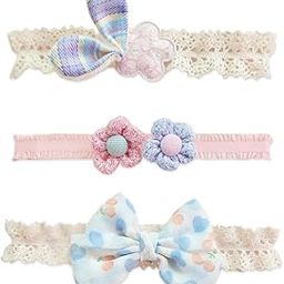 PALAY® 3pcs Headband for Baby Girl, Lace Flower Bow Hair Bands, Elastic Hairband, Cute Hair Bands for Toddler Girls Newborn Shower Gifts-image-11