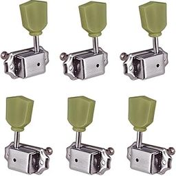 ATORSE® Folk Guitar String Locking Key Tuner Tuning Pegs 3R3L for Lp Electric Guitar-16