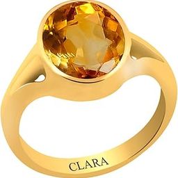 Gold Plated and Citrine Astrological Ring for Unisex-adult-image-8
