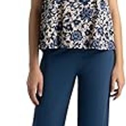 Women's Cotton Lounge Round Neck Lounge Cami Top and Pant Set - 100% - Shoulder Straps, Elasticized Waistband-image-5