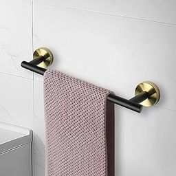 Towel Hanger for Bathroom and Kitchen Accessories Item Holder, 304 Grade Stainless Steel Towel Rod, Napkin Holder for Wash Basin, Towel Bar, 18 Inch, Black Gold, Pack of 7-image-76