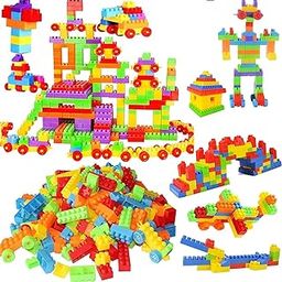 Shsts Building Blocks Set for Kids Educational Creative Puzzle Game for Children, Boys & Girls, Learning Toy for Kids, Multicolor, DIY Puzzle, Games Toys - 125 Pcs Building Blocks-13