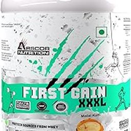Arscor's First Gain Mass Gainer Powder | High-Calorie Weight Gainer with Whey Protein & Complex Carbs | Muscle Mass & Strength Builder | No Added Sugar (2.5 Kg, Malai Kulfi)-26