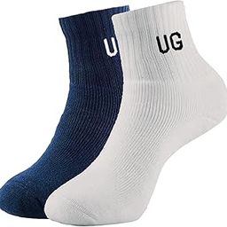 Ultimate Goal Sports Combo Cotton Socks for Men | Sports Socks for Men | Ankle Length Socks | Breathable Odour Free| Anti-Bacterial Socks | Half Non Terry (Pack of 2)-21