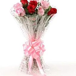 Floral Fantasy® Valentines Day Gift | Fresh Flower Bouquet (Bunch Of 10 Red & Pink Roses)-image-51