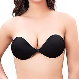 Adhesive Reusable Strapless Self Silicone Push-up Invisible Sticky Bras (in, Cup Band, C, Black)-picture-15
