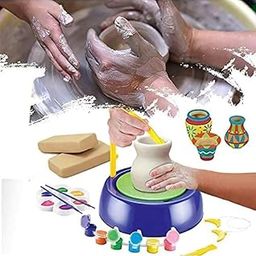 Pepstter Pottery Wheel Kit for Kids with Clay Pot Making Machine, Colors and Stencils-picture-17