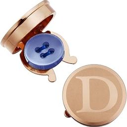 Rose Gold Button Cover Cufflinks for Men Initials Letter A-Z Formal Business Tuxedo Shirt Studs-picture-37