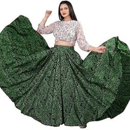 Women's American Crepe Blooming Flared Long Stitched A-line Flare Readymade Skirt Lehenga Ghaghra Multicolour Chaniya Choli 12 Meter Flare 40inch Height.-image-86