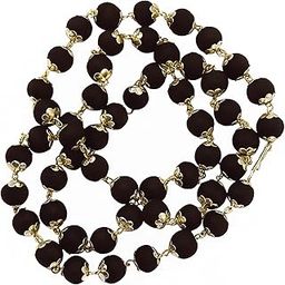 The ShopTree 100% Natural Karungali Malai with Silver Plated Cap | Natural Ebony Wood | 8mm Beads | 54 Beads | Divine Protection & Spiritual Energy-image-15