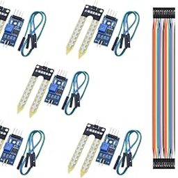 Scriptronics LM393 3.3V-5V Soil Moisture Detect Sensor Soil Moisture Sensor Soil Hygrometer Detection with 20 Pcs Jumper Wire for Arduino Automatic Watering System Robot (Pack of 5)-67