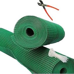 MESH MASTERS PVC Coated Weld Wire Garden Fencing Iron net with12MM Anti Bird 5feet/30feet Netting Uv Stablized with 6 Months Guarantee Free 1 Cutter,100 PVC Wire Tags Fen:3-7