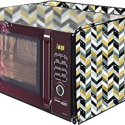 HomeStore-YEP Waterproof Printed Microwave Oven Cover for Samsung 32 Litre Convection Microwave Oven with Transparent PVC Layer Pack of 1 Pc Tile Design-image-85