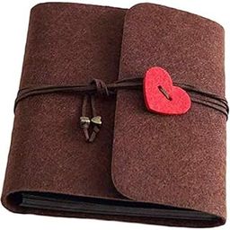 HASTHIP® Photo Book, Felt Cover Photo Album Book, Scrapbook Hand Made Diy Albums, Album For Photos Collection With 30 Sheets, Women's Day Gifts(Coffee, 7.5 X 6.9 Inch)-29