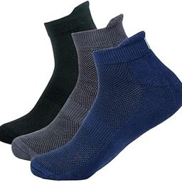 Bamboo Performance Socks for Men || Sports & Casual Wear Ultra Soft, Anti Odor, Breathable Ankle Length Pack of 3 UK Size 6-10-image-5