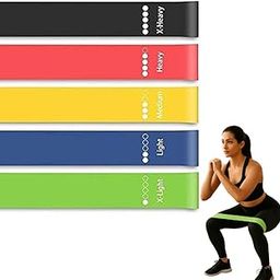 TWINZFIT Premium Resistance Bands 5 mini Loop Bands Set, X-Light to X-Heavy Natural Latex for Men & Women for Hip, Glutes, Legs and Squats Exercises & Yoga Fitness Kit for Home Gym-18