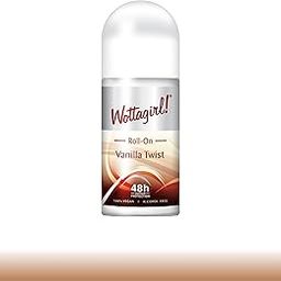 Wottagirl Vanilla Twist Underarm RollOn for Women | Sweet Vanilla-Coconut Deodorant | 48H Odour Protection | Alcohol-Free, Gentle Formula | 100% Vegan | 50ml-image-64