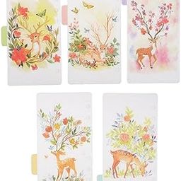 CALANDIS 5 Pieces Plastic Tabbed Paper Planner Notebook Divider Index Page A6 Yellow-image-22