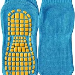 Yoga Socks for women with Anti slip Grip, Ideal for Gym Workouts & Fitness Sports | Rubber Sole for Enhanced Stability | No show Grip socks Black-image-93