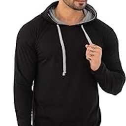 Men Hooded T Shirt in Black_7-image-33