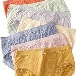 Seamless Mid Waist Panty Traceless Japanese Girls Underwear Ladies Cotton Crotch Skin Friendly Antibacterial Breathable Lace Edge (Multicolor) Acc-Frill-PAN-Parent-image-77