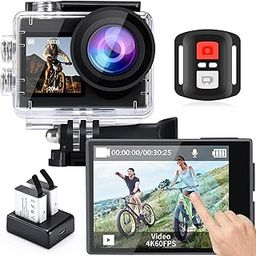 Aviner Action Camera 4K 60FPS 20MP, Underwater with EIS, 4X Zoom, App Support Video & Photo Editing, Waterproof Camera WiFi Remote Control for Cycling, Swimming and Diving-picture-25