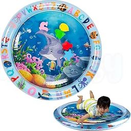 Kidology Inflatable Tummy Time Leakproof Water Play Mat for Babies 3 Months & Above | Sensory Water Pad Fun Activity Play Center Indoor and Outdoor Activity | Ideal for Gifting (Round)-image-11