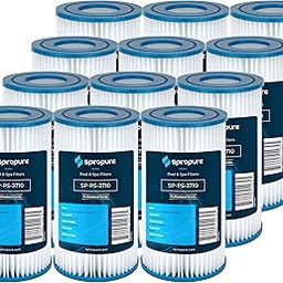 SpiroPure Replacement for Pleatco PC7-120 Unicel C-4607 Filbur FC-3710 Coleco F-120 Intex Pools 59900 Hot Tub Spa Pool Filter Replacement Cartridge (Case of 12)-picture-32