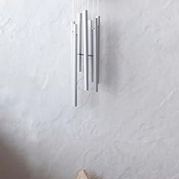 The Spiritual Living Silver Wind Chime 7 Pipes Rod | Positive Vibes - Energy Flow - Peaceful Sound | Garden | Windchimes for Home Decor | Balcony | Vastu & Feng Shui | Evil Eye | Garden-8