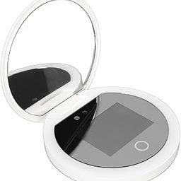 Portable Travel Compact Mirror with UV Camera for Sunscreen Test, 2X Magnification Lighted Mirror for Handbag Pocket, 3.5in Pocket Size L-picture-10