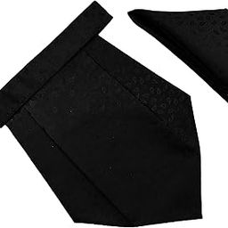 France Men's Paisley Self-Design Cravat NeckTie & Pocket Square Free Size Microfiber Satin Fabric-image-90