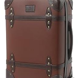 Vintage Series Cabin Trolley Bags for Travel | Suitcase with TSA Lock | Hardshell 32.6L Luggage Bag with Mute Spinner Wheels for Travel Airport Office Every Day-Brown-image-62