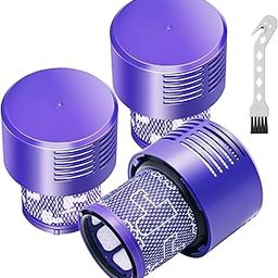 Coodss Replacement V10 Filters for Dyson V10 Cyclone Series, V10 Absolute, V10 Animal, V10 Total Clean, SV12, Replace Part No. 969082-01, 3 Pack Filters and 1 Clean Brush-37