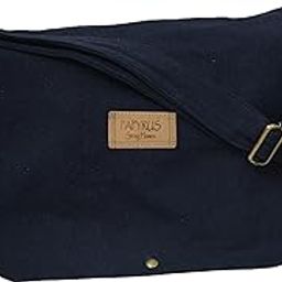 PAPYRUS CANVAS MESSENGER BAG/ECO LOVELY/HAND MADE/Unisex/No plastic/Brass zipper/Antique fittings/Highly Durable/Washable/Gentle(Full flap(36x27x12/XL-12L)-image-6