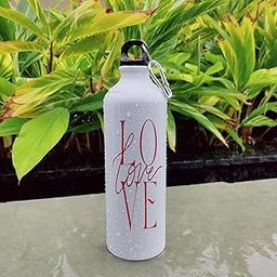 PALESAA Designer Love Printed Aluminium Sipper Bottle With Hook Ideal for all Age Groups (750, Round, 1, 750ml Sipper)-image-86