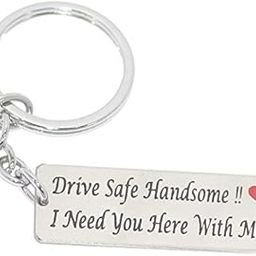 Drive Safe Handsome Engraved Key Ring for Men Husband Boy Friend Papa Dad Brother Silver Key Chain-picture-21
