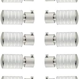 Stainless Steel Curtain Rod Finial Brackets, 5 Pairs, Silver-image-97