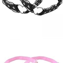 LICHTS® 4pcs Hollow Heart Leather Leg Garter Harness Belt Stretch Adjustable Ring|Clothing, Shoes & Accessories | Womens Clothing |Sleep-image-9